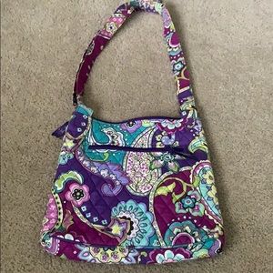 Vera Bradley Like New Retired Purple Paisley Bag